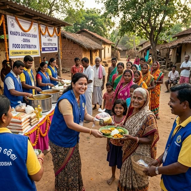 Volunteers Distributing Food